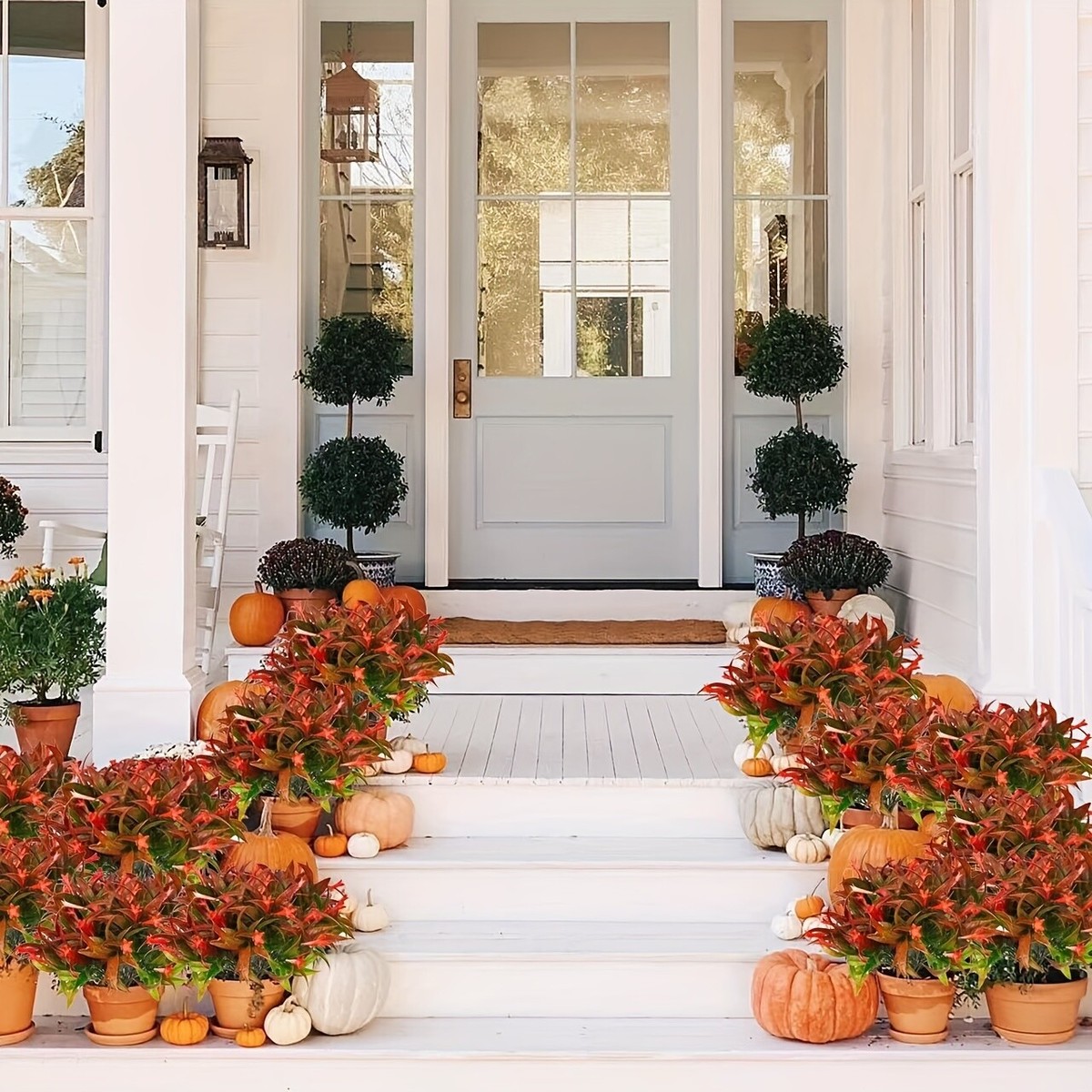 4pcs Premium Artificial Flowers - Real Touch Plants Arrangement for Home,  Bedroo | eBay