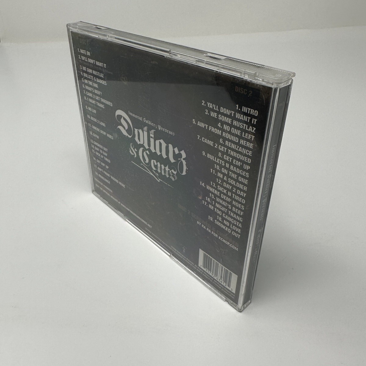 2006 Immortal Soldierz Presents Dollarz & Cents 2-Disc CD