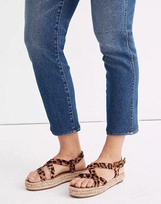 Madewell Aleh Asymmetric Malia Espadrille Sandal Leopard  display picture 1