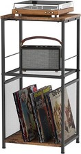 3 Tier Record Player Stand Turntable Table Stand Vinyl Record Storage End Table