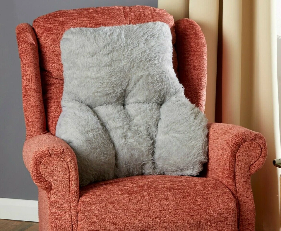 Fleece Back Posture Support Cushion with Lumbar Section - HOME OFFICE HOMEWORKER