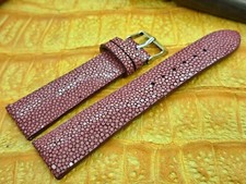 22mm/18mm Polished Stingray Leather Watch Band Bespoke Vintage Exotic Leather