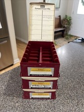 3 Vintage Eastman Kodak Co KODASLIDE Compartment File Box 2"x 2" Slide Storage