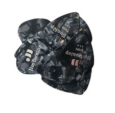 Dunlop Guitar Picks 12 Pack Celluloid Black Pearl Thin