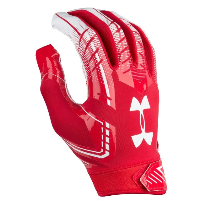 New Men's Under Armour UA F6 Glue Grip Football Gloves Small 35 Red eBay