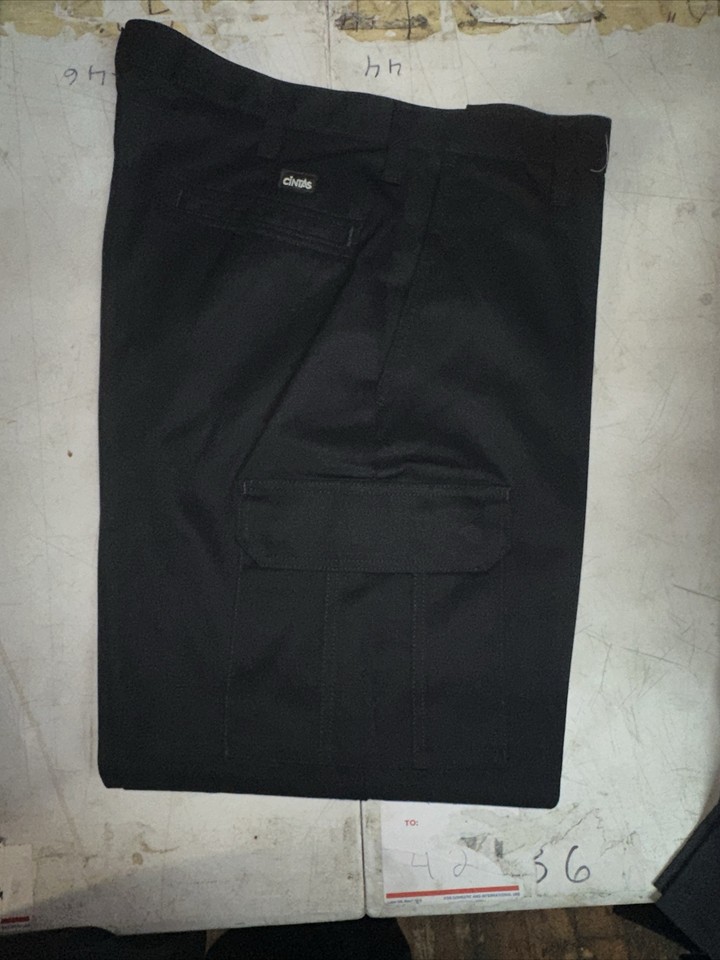 New Cintas 27035 Men Size 28x30 Comfort Flex Black Cargo Uniform Work