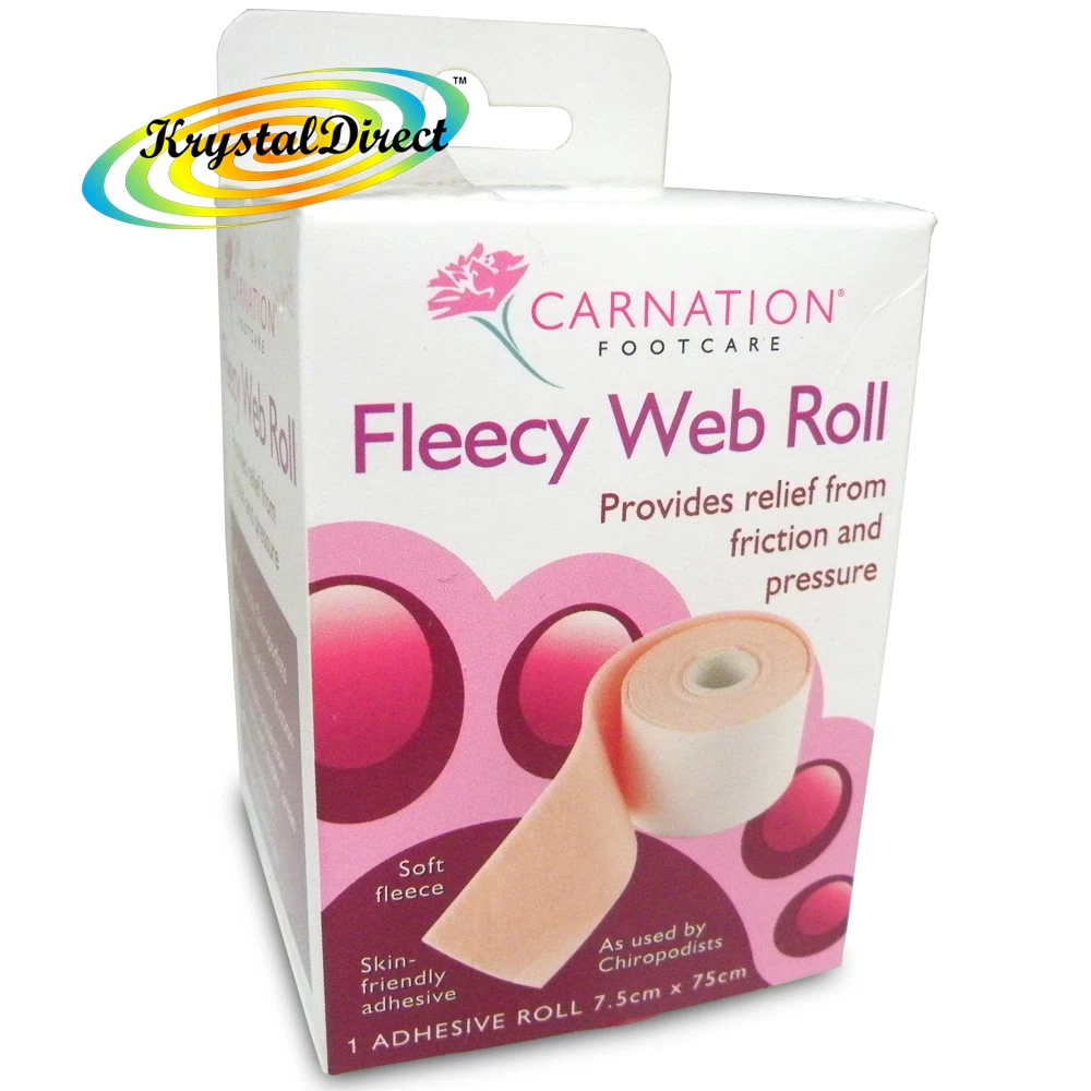 Carnation Fleecy Adhesive Web Roll 7.5cm x 75cm Foot Friction