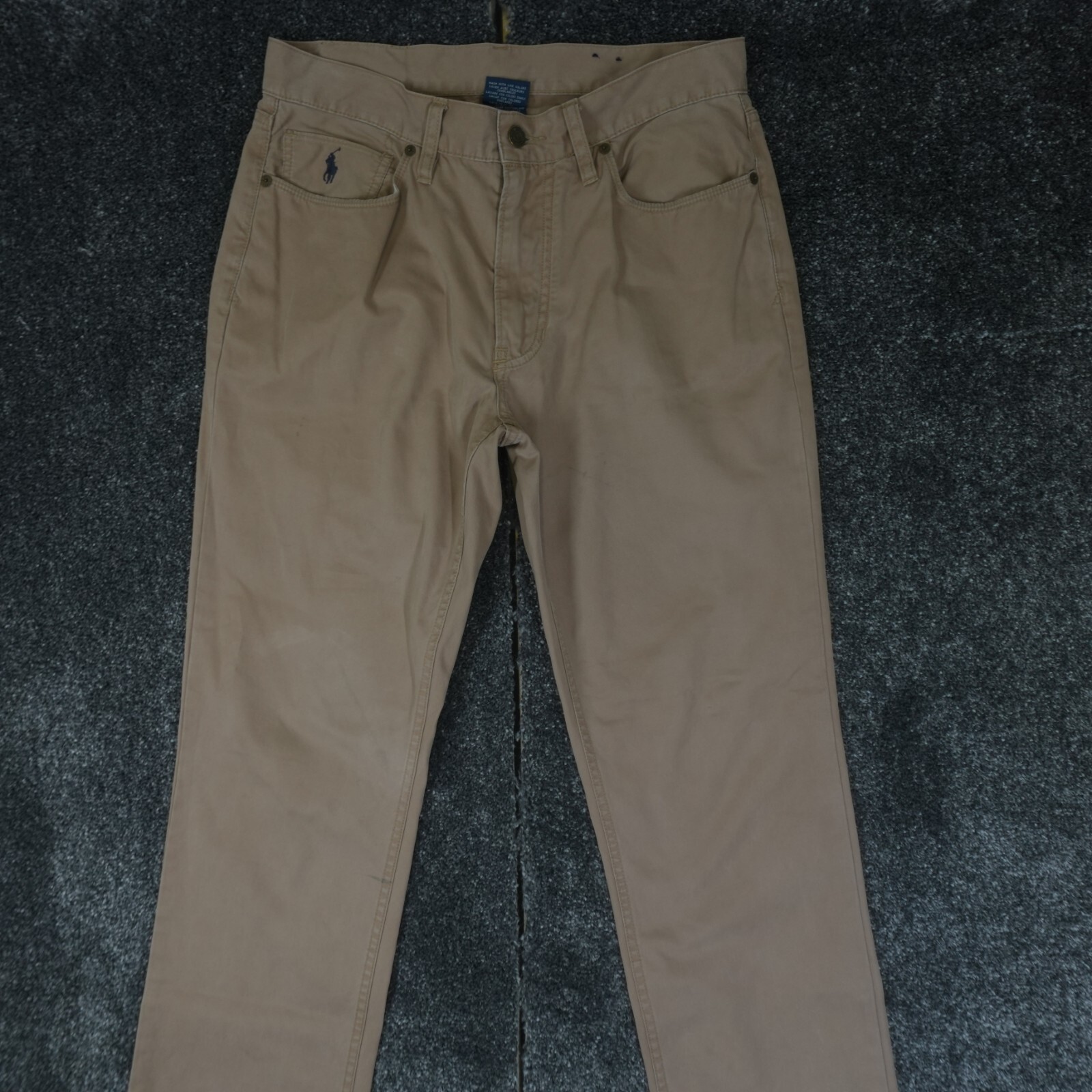 Ralph Lauren Chinos Trousers Mens Size 32 32x32 Beige Khaki Regular Straight