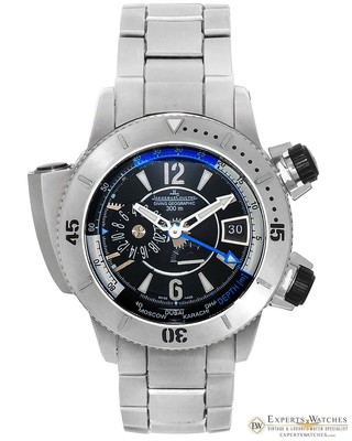 JAEGER LeCOULTRE Master Compressor Titanium Diving PRO Geographic GMT Watch 46mm
