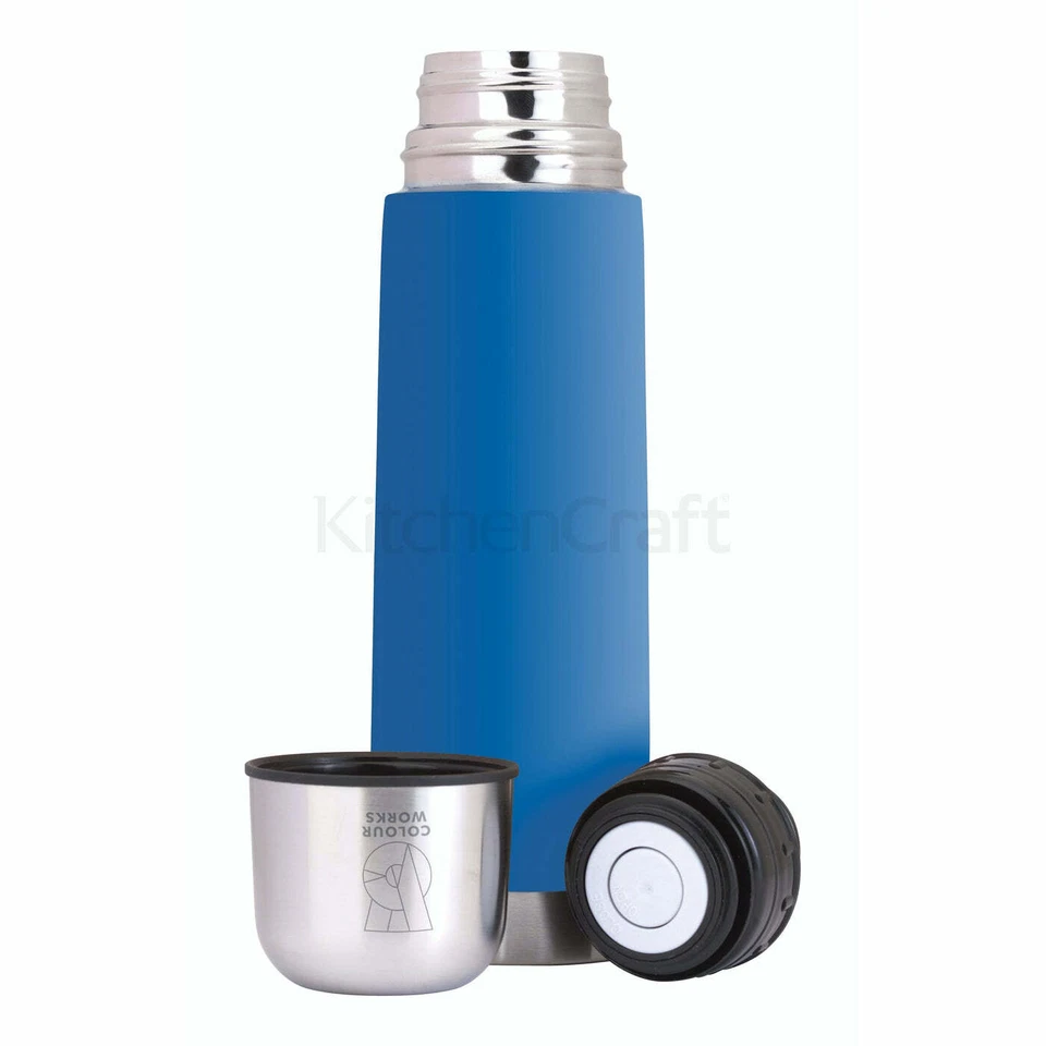 Colour Works by Kitchencraft Stainless Steel Vacuum Flask - Dishwasher Safe - Image 2 of 4