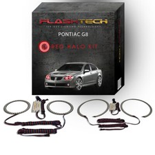 Kit de anillo de halo de faros LED ojo de ángel rojo para faros Pontiac G8 2008-2009