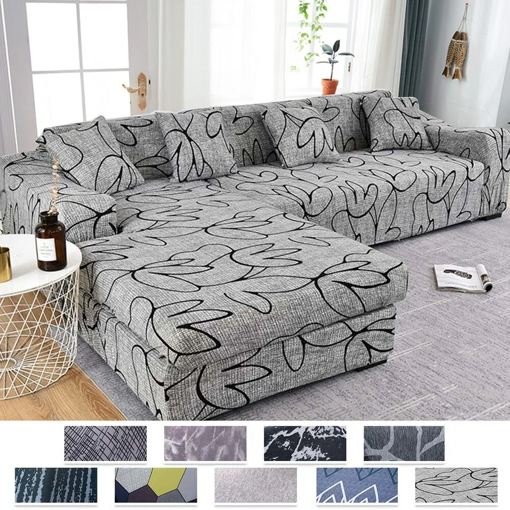 Sofa Cover Living Room Stretch Printed Sofa Slipcover L shape Corner Sofa  Covers