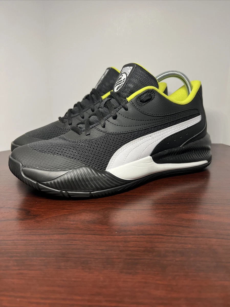 PUMA TRIPLE Black White Lime Basketball Shoes Kicks Mens Rare Size