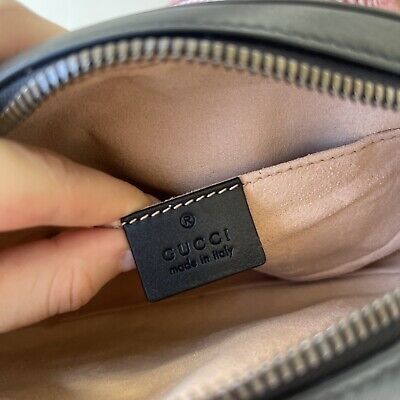 NWT Authentic Gucci Marmont Belt Bag Matelasse Chevron Black