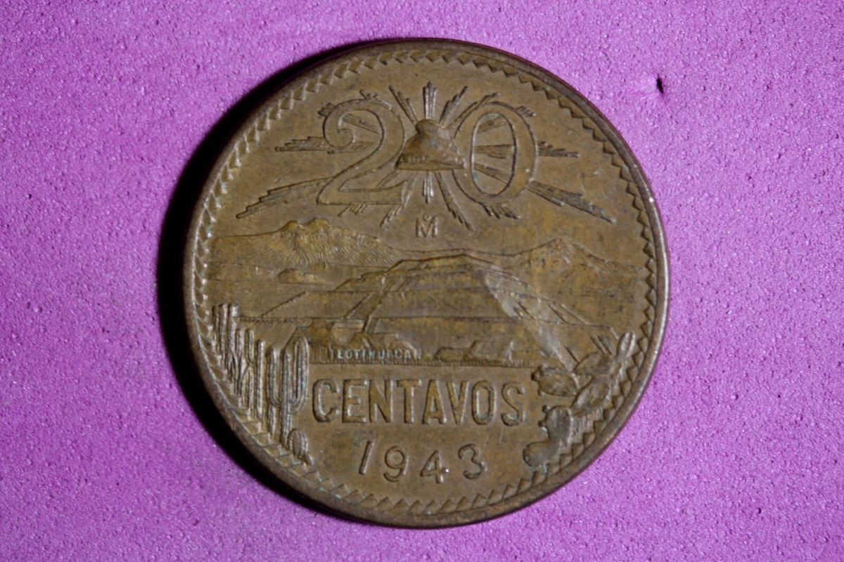 Circulated 20 Centavos 1943 Year Mexican Coins (1905-Now) for sale