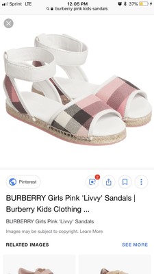 burberry sandals kids pink