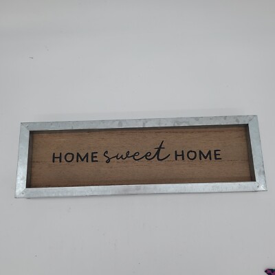 Home Sweet Home 12'' X 4'' Freestanding Table Sign Decor Metallic Gorgeous 