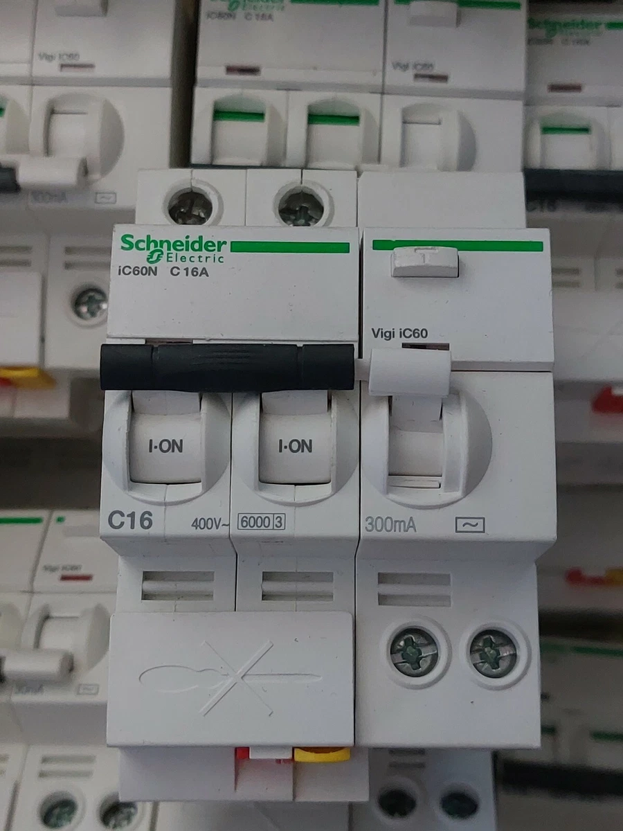 Disjoncteur Machine à Laver 16a LOT DE 10 Disjoncteur Différentiel SCHNEIDER IC60N C 16A - A9F77216 + A9Q14225 | eBay