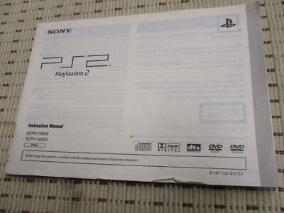 Playstation 2 Slim Konsole Bedienungsanleitung / Anleitung - PS2 SCPH-70002 + 3