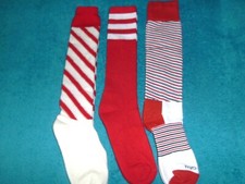 Knee High Socks 3 Pair Size M 9-11 Fit Shoe Size's 6 - 10  712 1st Quality