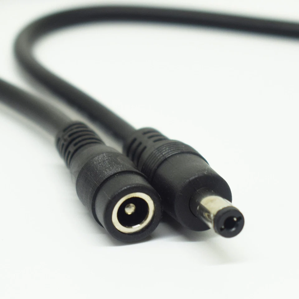 4pcs 1M/3.3FT 18AWG DC Power 5.5x2.1mm Male To Female Extension Adapter Cable - Image 3 of 4