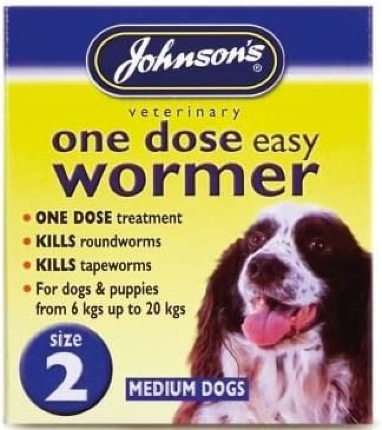 Johnsons One Dose Easy Wormer Dog Worm Worming Tablets Roundworm Tapeworm eBay