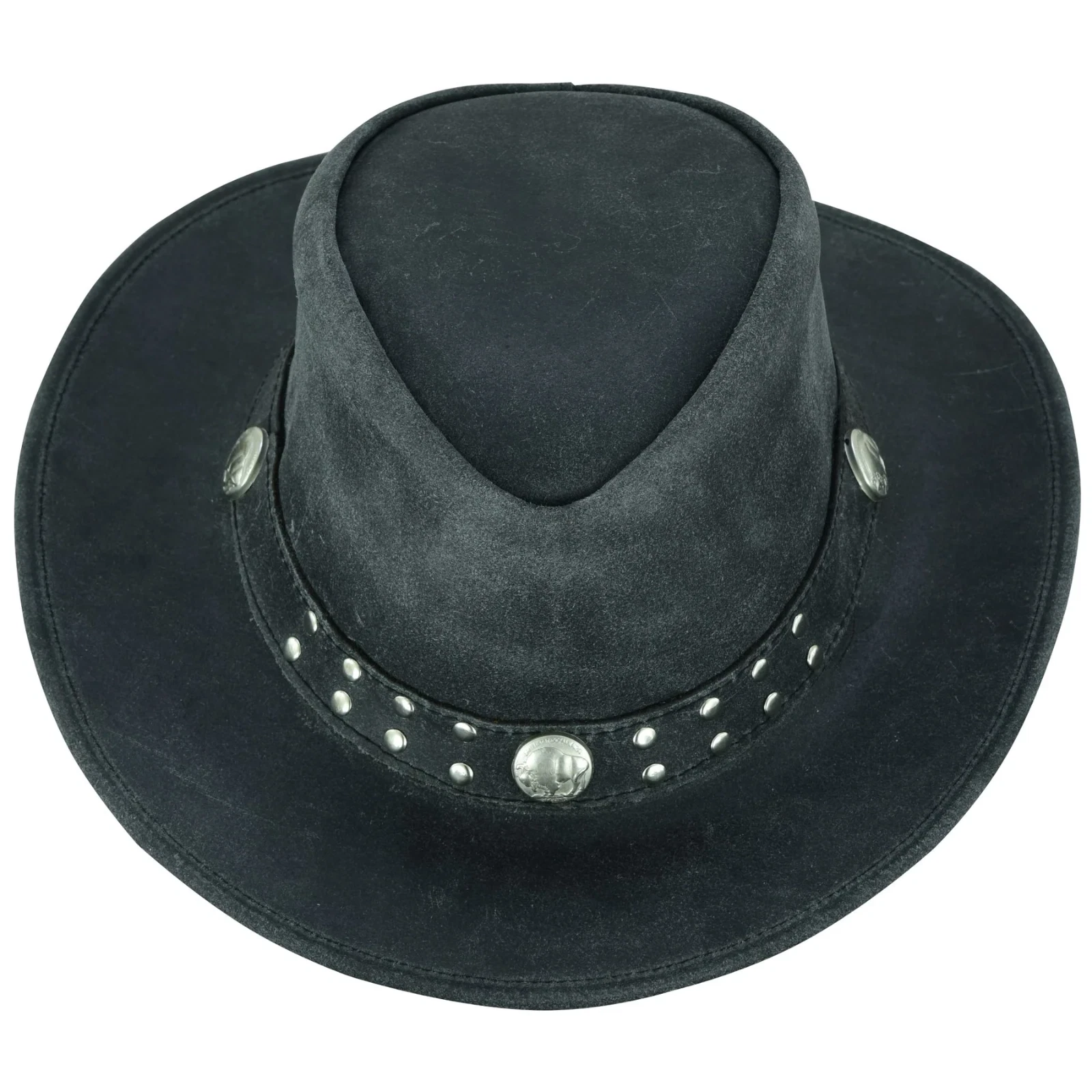 Unisex Western style original leather hat ,genuine leather hat. Cowboy Hats.