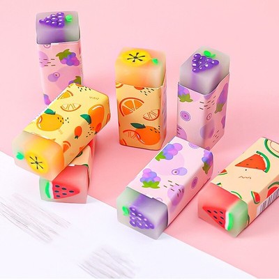 2/1X Creative Fruit Eraser Rubber Stationery School Supply Novelty Lovely Eraser