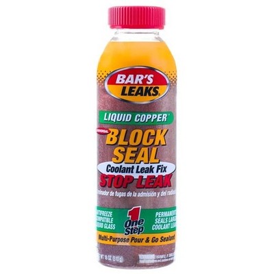 Bar's Leaks 1109 Block Seal Liquid Copper Intake and Radiator Stop Leak - 18 oz.