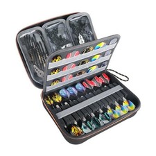 XL Semi Hard Shell Dart Case - Protective Case for 15 Piece Dart Set, Black