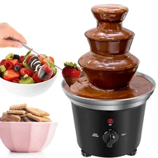 Chocolate Fountain Machine, Plastic Chocolate Melt Dipping Machine Warmer, 3 ...