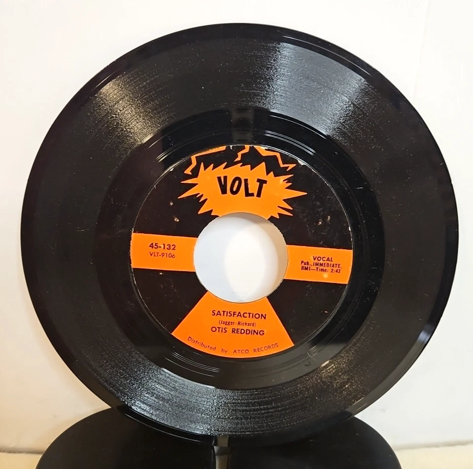 Otis Redding – Satisfaction -1966 Volt 45-132 R&B Soul 7" Vinyl Single Record NM - Image 2 of 4