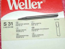 panne fer souder weller T0054321000 T0054321099 droite S31 0.4mm pour WHS40 SI15