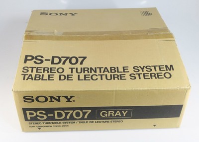 SONY PS-D707 STEREO TURNTABLE PLATTENSPIELER NEU - UNBENUTZT - ORIGINALVERPACKT