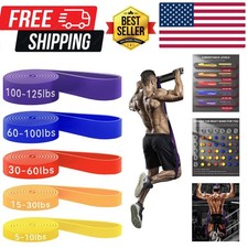 Set of 5 - Resistance Bands for Working Out, Stretching, Physical Therapy, Mu...