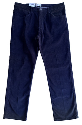 Wrangler Mens Arizona 807 Straight Fit Corduroy Jeans Black W38 L30, Cords, BNWT