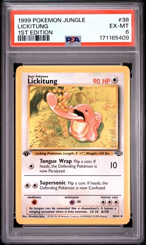 Lickitung (1st Edition) graded PSA 6 for sale on eBay