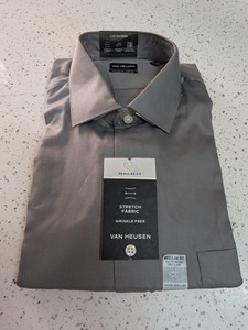Van Heusen Camicia Elegante Uomo – Vestibilità Aderente, Tessuto Raso Elasticizzato, Antipiega, Colletto Spread, Maniche Lunghe - 3