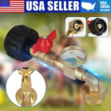 Propane Refill Adapter Fill 1Lb Bottle From 5-40Lb Tank W/ ON-Off Valve  Gauge