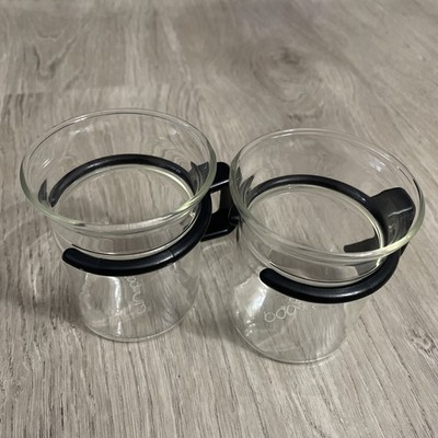VTG Bodum Bistro Tea Cup Picard Star Trek Espresso Mug Prop Glass TNG set of 2
