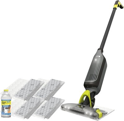 Cordless VACMOP Vacuum Spray Mop LED Light 4 Pads Multi-Surface Cleaner VM252