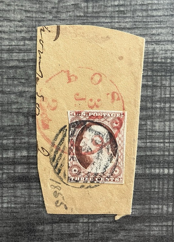 U.S. Scott #11A - Nice on Piece w/ Red Boston Cancel !!