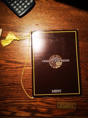 Venice Simplon Orient-Express Menu with Drinks Menu