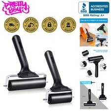 2 Pcs Hard Rubber Brayer Rollers 4 Inch and 2.2 Inch For Printmaking Printing