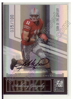 anthony gonzalez rookie rc draft auto autograph buckeyes ohio state college /100