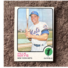Topps 1973 Willie Mays New York Mets Baseball Base Set #305