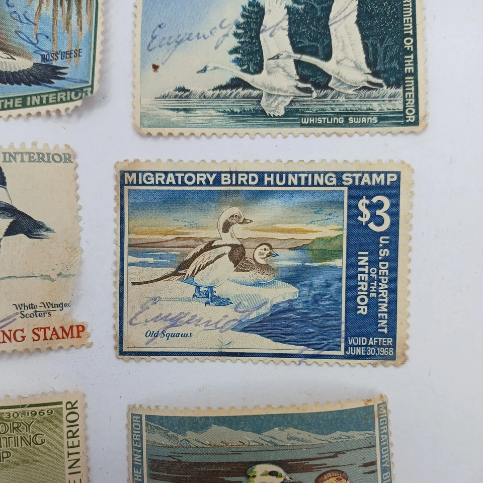  STAMPS US  $3 & $5 DOLLAR 1970s , 1960s FEDERAL DUCK STAMPS USED - Image 4 of 4