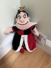 Disney Store Alice In Wonderland Queen Of Hearts Bean Bag Plush Doll New