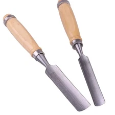 4PCS Wood Carving Hand Half-round Chisel Firmer Gouge Set Steel Woodworking Tool