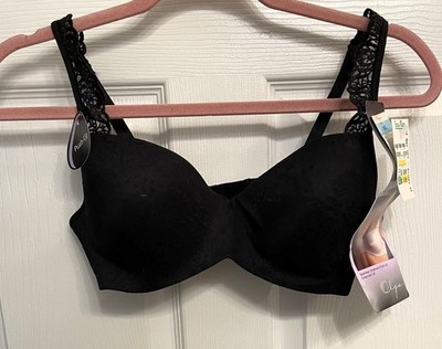 OLGA Full Coverage Underwire Push-up Enhanced Lift Bra 36C Black Style 33387 NWT